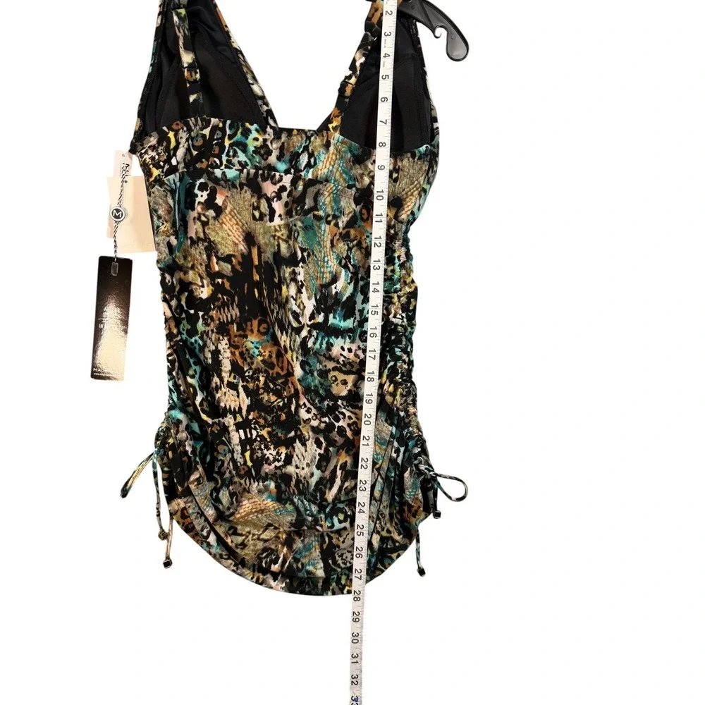 MagicSuit Dani Tankini Swimsuit Size‎ 8 Posh Mosh Ruched Slimming NWT Control